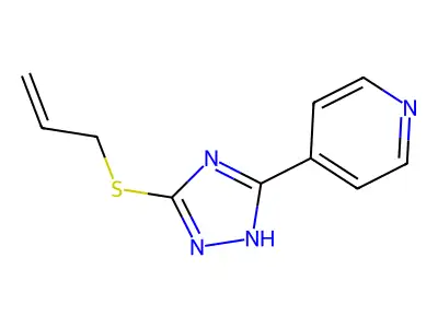 Pyridine, 4-(3-allylthio-5-(4H-1,2,4-triazolyl))- structure