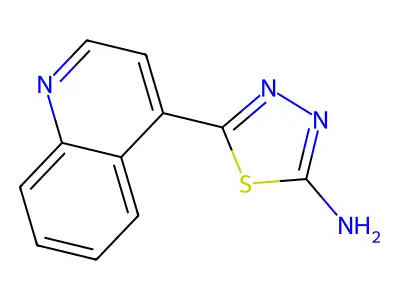 2-Amino-5-(4-quinolyl)-1,3,4-thiadiazole hydrochloride structure