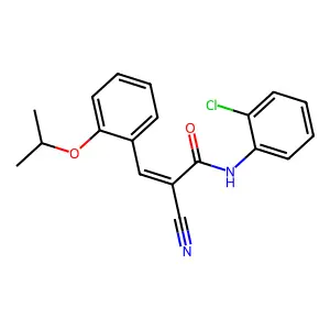 (E)-N-(2-chlorophenyl)-2-cyano-3-(2-propan-2-yloxyphenyl)prop-2-enamide structure