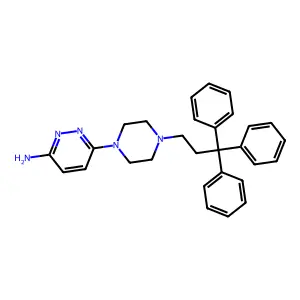 Piperazine, 1-(6-amino-3-pyridazinyl)-4-(3,3,3-triphenylpropyl)- structure