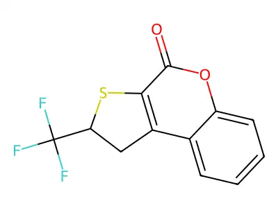 2-(Trifluoromethyl)-1,2-dihydrothieno[2,3-c]chromen-4-one structure