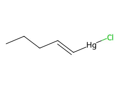 chloro-[(E)-pent-1-enyl]mercury structure