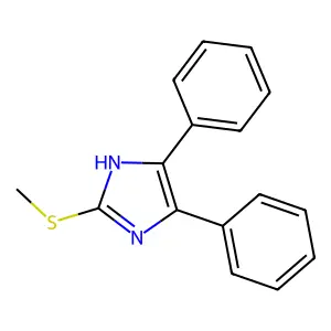 2-(methylthio)-4,5-diphenyl-1H-imidazole structure