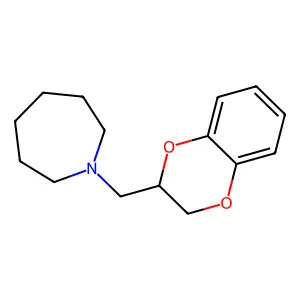 1H-Azepine, 1-((2,3-dihydro-1,4-benzodioxin-2-yl)methyl)hexahydro- structure