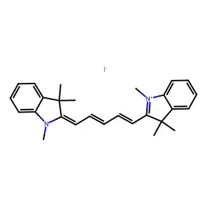 1,1',3,3,3',3'-六甲基吲哚二羰花青碘化物 structure