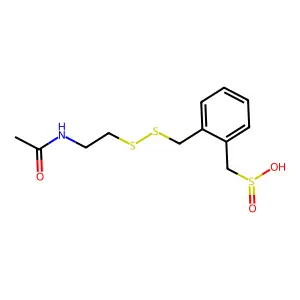 [2-[(2-Acetamidoethyldisulfanyl)methyl]phenyl]methanesulfinic acid structure