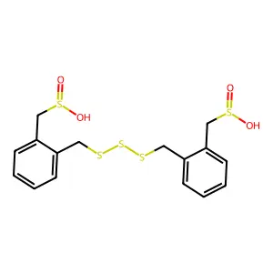Benzenemethanesulfinic acid, 2,2'-[trithiobis(methylene)]bis- structure