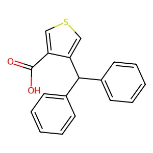 4-Benzhydrylthiophene-3-carboxylic acid structure