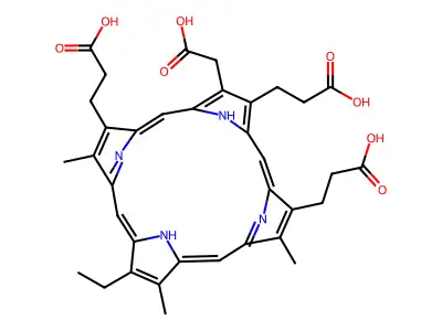 Isocoproporphyrin structure