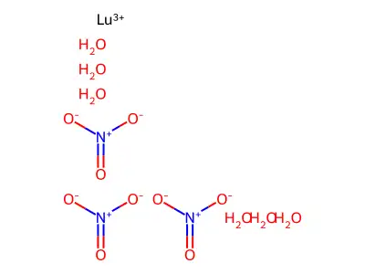 硝酸镥(III)六水合物(1:3:6) structure