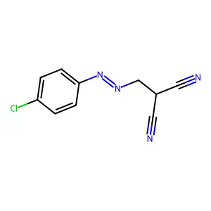 ((对氯苯基)偶氮)甲基丙二腈 structure