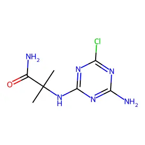N-Deethylcyanazine amide structure