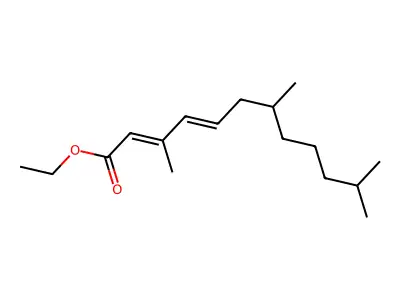 Ethyl 3,7,11-trimethyldodeca-2,4-dienoate structure