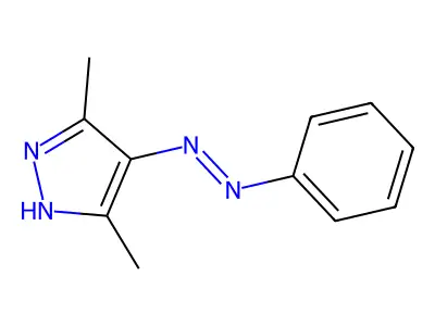 Pyrazole, 3,5-dimethyl-4-(phenylazo)- structure