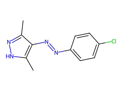 4-((p-Chlorophenyl)azo)-3,5-dimethylpyrazole structure