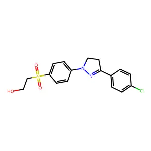 2-((4-(3-(4-Chlorophenyl)-4,5-dihydro-1H-pyrazol-1-yl)phenyl)sulphonyl)ethanol structure