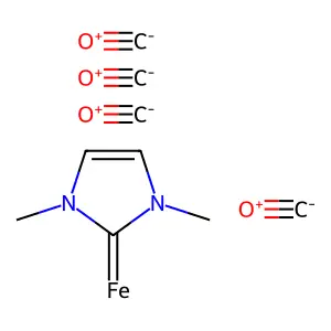 Iron, (1,3-dimethylimidazol-2-ylidene)-tetracarbonyl- structure