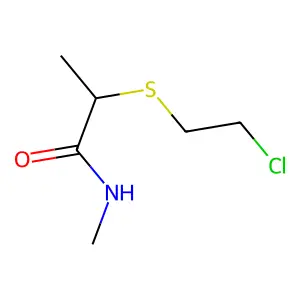 2-[(2-氯乙基)硫基]-N-甲基丙酰胺 structure
