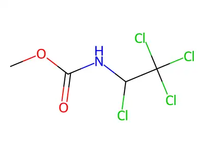 Methyl N-(1,2,2,2-tetrachloroethyl)carbamate structure