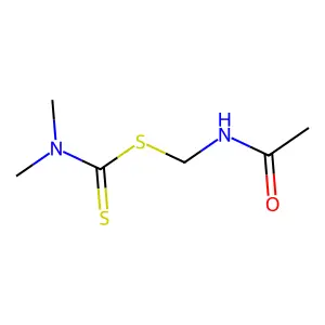 Carbamic acid, dimethyldithio-, acetamidomethyl ester structure