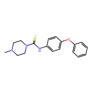 4-methyl-N-(4-phenoxyphenyl)piperazine-1-carbothioamide structure