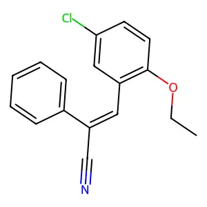 (Z)-3-(5-chloro-2-ethoxyphenyl)-2-phenylprop-2-enenitrile structure