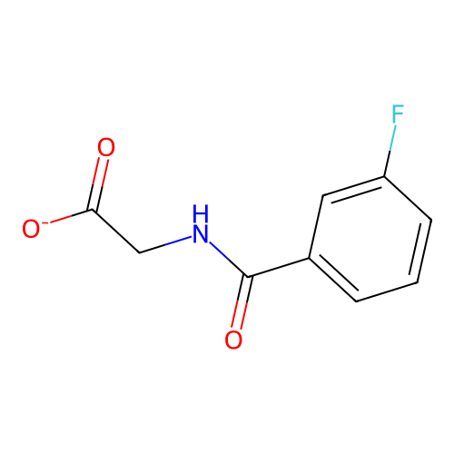 {[(3-Fluorophenyl)(hydroxy)methylidene]amino}acetate structure