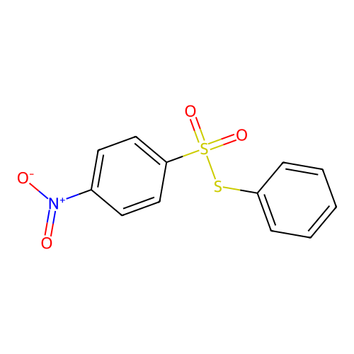 Benzenesulfonic acid, p-nitrothio-, S-phenyl ester structure
