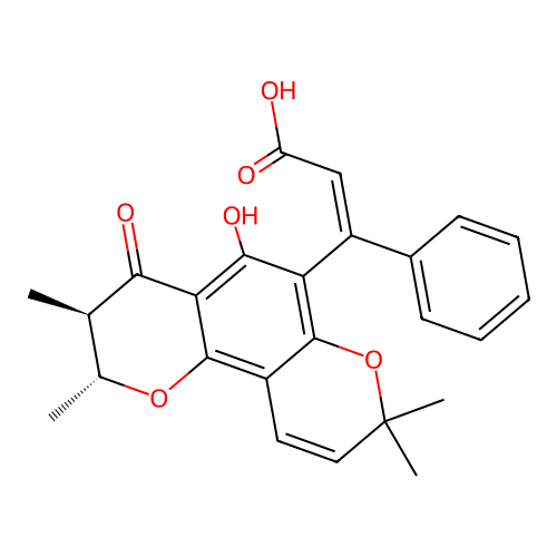 红厚壳酸 structure