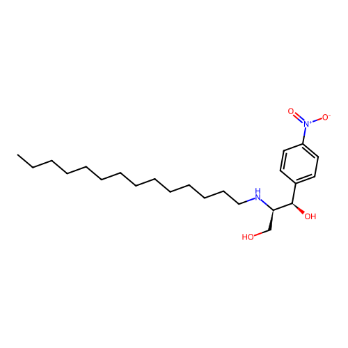 1,3-Propanediol, 1-(4-nitrophenyl)-2-(tetradecylamino)-, (1R,2R)- structure