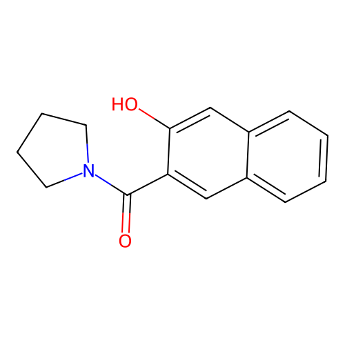 3-(Pyrrolidin-1-ylcarbonyl)-2-naphthol structure