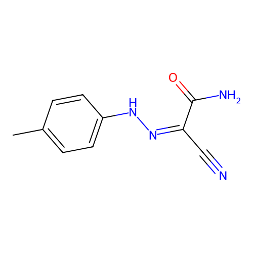 2-amino-N-(4-methylanilino)-2-oxoethanimidoyl cyanide structure