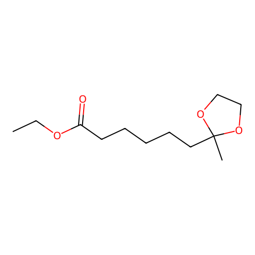 1,3-Dioxolane-2-hexanoic acid, 2-methyl-, ethyl ester structure