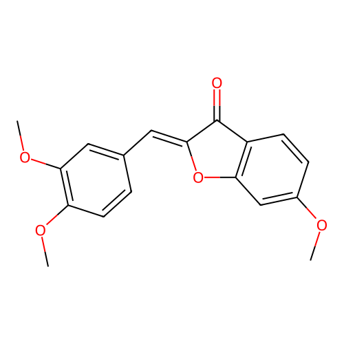 2-[(3,4-Dimethoxyphenyl)methylene]-6-methoxybenzo[b]furan-3-one structure