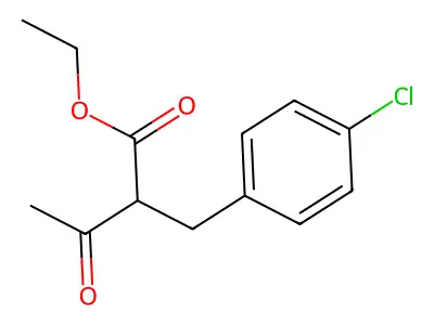 Ethyl 2-(4-chlorobenzyl)acetoacetate structure