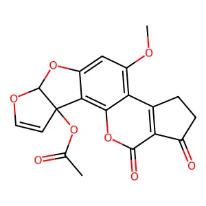 Aflatoxin M1 acetate structure