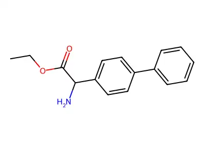 Ethyl 2-amino-2-(4-phenylphenyl)acetate structure