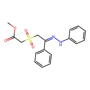 Methyl [2-phenyl-2-(2-phenylhydrazinylidene)ethanesulfonyl]acetate structure
