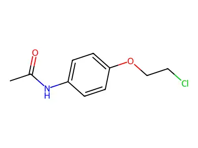 N-[4-(2-chloroethoxy)phenyl]acetamide structure