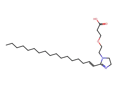 3-[2-(2-Heptadec-1-enyl-4,5-dihydroimidazol-1-yl)ethoxy]propanoic acid structure