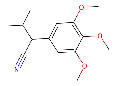 3-Methyl-2-(3,4,5-trimethoxyphenyl)butanenitrile structure