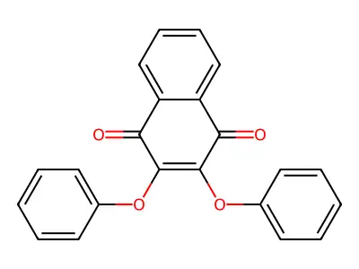 Q131 2,3-Diphenoxy-1,4-naphthoquinone structure