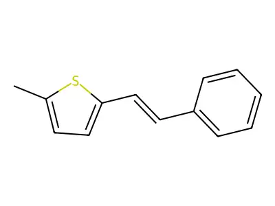 2-Methyl-5-(2-phenylethenyl)thiophene structure