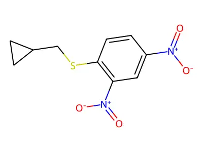 Benzene, 1-[(cyclopropylmethyl)thio]-2,4-dinitro- structure