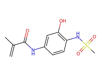 N-(3-Hydroxy-4-((methylsulphonyl)amino)phenyl)methacrylamide structure