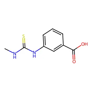 Benzoic acid, 3-[[(methylamino)thioxomethyl]amino]- structure