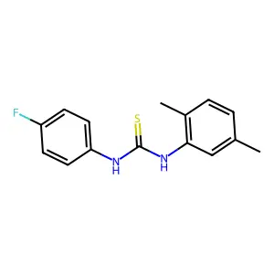 N-(2,5-dimethylphenyl)-N'-(4-fluorophenyl)thiourea structure