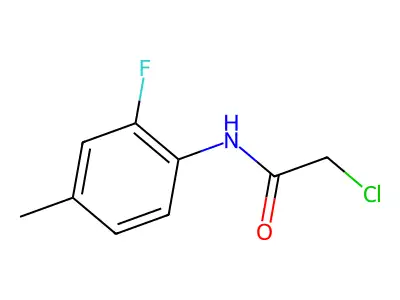 2-chloro-N-(2-fluoro-4-methylphenyl)acetamide structure