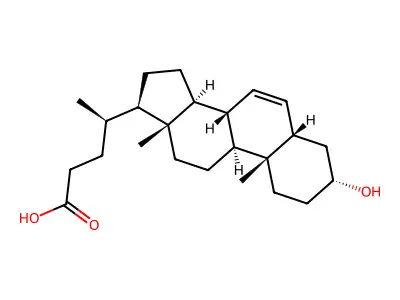 3-Hydroxy-6-cholen-24-oic acid structure