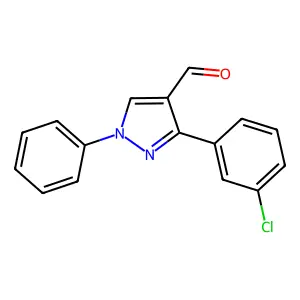 3-(3-chlorophenyl)-1-phenyl-1H-pyrazole-4-carbaldehyde structure
